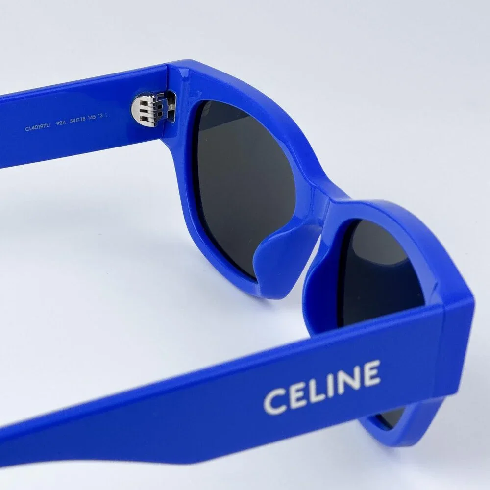 Celine MONOCHROMS CL40197U 92A Men BRAND NEW Sunglasses Blue Grey Cat Eye